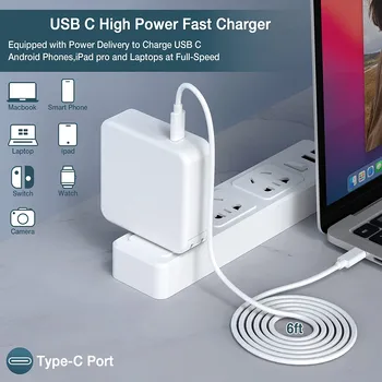 118W USB C Greitas Įkroviklis Maitinimo Adapteris USB C Uosto, MacBook Pro, MacBook Air, iPad Pro Visus USB C Prietaiso Mac Book Pro Kroviklis