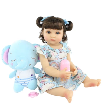 19 colių Realus Baby Doll su Audiniu Bamblys Lėlės, Kad Atrodo Realus 3D Odos Matomas Venų Kolekcines, Meno Lėlės