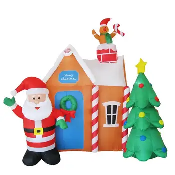 1Pc Dideli Pripučiami Kalėdų Senelis Kalėdų Eglutės Formos Šviesos Ornamentų Namų Kalėdinė Dekoracija Rekvizitai