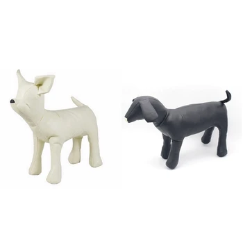 2 Vnt Odos Šuo Manekenai, Stovint Šuo Modelius, Žaislus, Gyvūnų Augintinių Parduotuvėje Ekranas Manekenas Baltas S & Black M