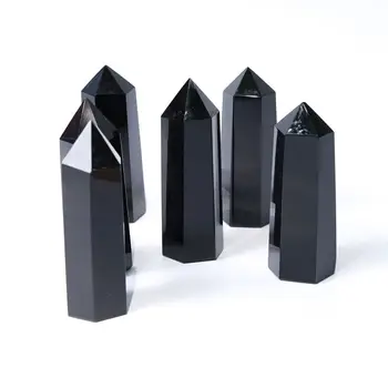 70-80mm Gamtos Obsidianas Kristalinis Kvarcas Roko Graviruotas Čakros Akmenys, Apdailos Ornamentu Gydymo Reiki Pakabukas