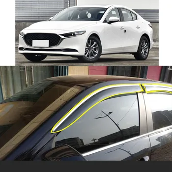 Automobilių Kėbulo Styling Lipdukas Plastikinių Langų Stiklo Vėjo Skydelis Lietaus/Saulės Guard Ventiliacijos Dalys, Mazda 3 Axela M3 2019 2020 2021 2022