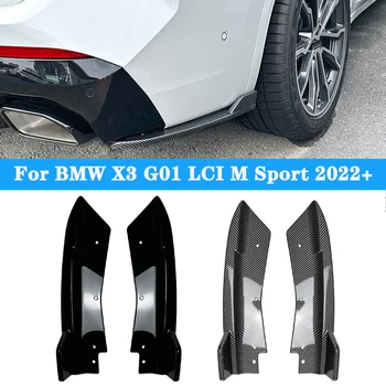 Blizgus Juodas Automobilio Galinio Buferio Lip Difuzorius Splitter Spoileris Įbrėžimams ABS Lipdukas BMW X3 G01 IGS M Sportas 2022+ Auto Priedai