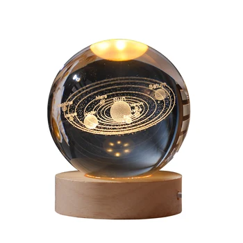 Crystal Ball Darbalaukio Mažas Naktį Lempos Maži Dekoratyviniai Stiklo Kamuolys Dekoracijas, Gimtadienio Dovana Mergaitėms Naujųjų Metų