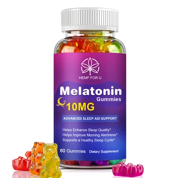 HFU 10 mg Melatonino Gummies Nerimo, Streso pagalbos Padėti Gilaus Miego Išsaugoti Atleisti Nemiga Melatonino už Audlt vidutinio amžiaus Pagyvenusių žmonių