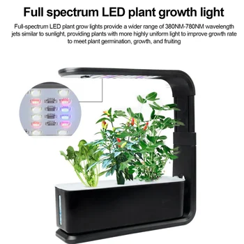 Hydroponics Auginimo Sistema su Led Grow Light netoksiškas Soilless Smart Sodinimo Mašina Patalpų Sodo Namų, Gėlių Vazonus