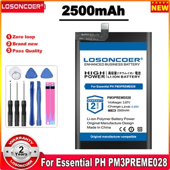 LOSONCOER PM3PREME028 2500mAh Bateriją Būtina PH PM3PREME028 Mobiliojo Telefono Baterija