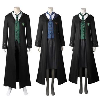 Magijos Mokyklos Uniformą Vyras ir Moteris Nuslėpti Slytherin /Ravenclaw Mokyklos Vienodos Cosplay Studentų Komplektus Helovinas Kostiumas