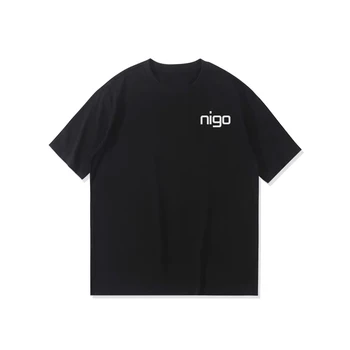 NIGO Vasaros Medvilnės trumpomis Rankovėmis T-Shirt #nigo94127
