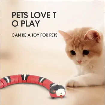 Pažangus Aptikimo Gyvatė Kačių Žaislus, Elektros Interaktyvūs Žaislai Katėms USB Įkrovimo Kačių Reikmenys naminiams Šunims Žaidimas, Žaisti Žaislas