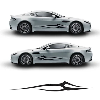 Už 2xFor Sharp Taškas Pusės Kūno Grafinis Decal Visų Lenktynių Automobilius Automobilių stilius