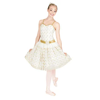 Vaikų Suaugusiųjų Balta Baleto Šokių Suknelė, Diržas, Uždusęs Sijonas Veiklos Drabužius