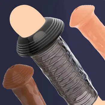 Varpos Plėtros Expander Prezervatyvą Užraktas Spermos Žiedas Uždelsta Ejakuliacija, Erekcijos Mokymo Vyrų Sekso Žaislai Suaugusių Privačių Produktus