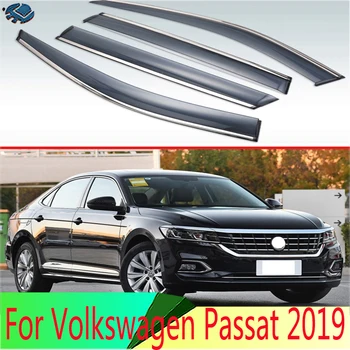 Volkswagen Passat 2019 Plastiko Išorė Skydelis Ventiliacijos Langą Atspalvių Saulės, Lietaus Apsaugas, Reflektoriai 4pcs