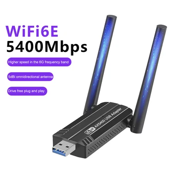 WiFi6E USB3.0 WiFi Adapteris AX3000 Tri-Band 2.4 G/5G/6GHz Belaidžio Tinklo plokštė-WiFi Dongle Wlan Imtuvas Win10/11