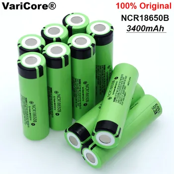 12pcs/daug 100% Naujas Originalus 18650 NCR18650B 3400 mah Li-ion daugkartinio Įkrovimo baterija Žibintuvėlio baterijos