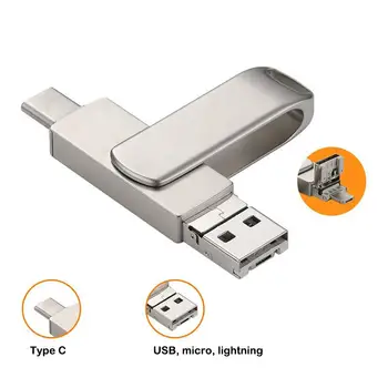 3 in 1 OTG USB Žaibo Micro-USB 3.0 Flash 