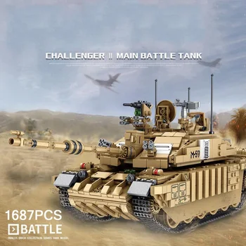 Antrojo pasaulinio Karo Britanijos Anglija Challenger ⅱ Pagrindinis Tankas Karinės Transporto priemonės Modelio Kūrimo Bloką WW2 Armijos Pav Plytų Žaislas Dovana