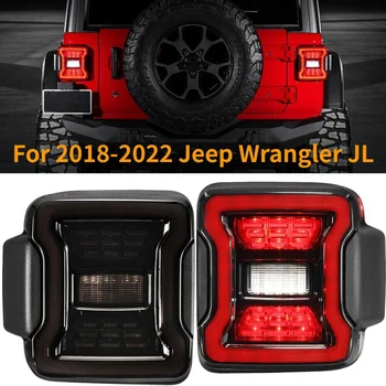 Automobilių Reikmenys Pora LED galinius Žibintus Galiniai Stabdžiai Posūkio Signalo Žibintai 2018-2022 Už Jeep Wrangler JL Plug And Play 12V DRL Signalas