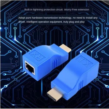 Bundwin 4K HDMI suderinamus Extender Pratęsimo Iki 30m Per CAT5e / 6 UTP LAN Ethernet Kabelis, RJ45 LAN Prievadai Tinklas