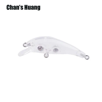 Chan Huang 20PCS 5CM 3G Mini Minnow Unpainted Kieto Plastiko Jaukų Wobblers Velkamosiomis Jaukų Plūduriuojantis Žvejybos Masalas Spręsti