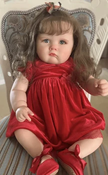 Charlotte Mergina 66cm Mielas Lėlės Reborn Rankų darbo Tikroviška, Minkšta Vinilo Bebe Lėlės 3D Dažytos Odos Naujagimių Bebe Lėlės