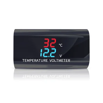 Dc 8-18v Temperatūra Voltmeter Vandeniui Daugiafunkcį Skaitmeninį Matavimo Skaitmeninis Termometras Voltmeter Led Ekranas