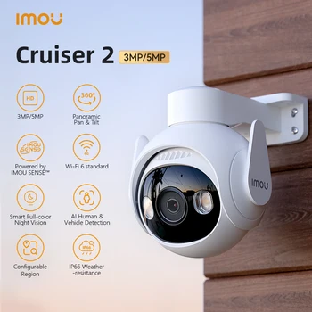IMOU Cruiser 2 3MP 5MP Wi-Fi Lauko Saugumo Kameros AI Pažangios Sekimo Žmogaus Transporto priemonių Aptikimo IP66 Naktinio Matymo dvipusis Ryšys