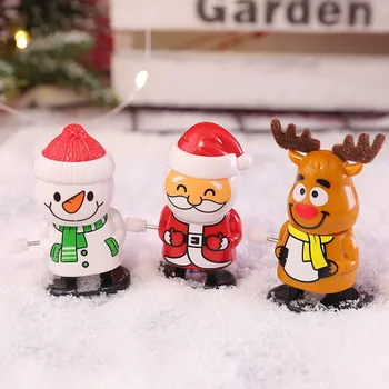 Kalėdų Žaislas Naujųjų Metų Peršokti Prisukamas Žaislas Santa Claus Sniego Elf drebulys Lėlės Šokinėja Mielas Vėjo Iki Kalėdų Dovana Vaikams Dovanos
