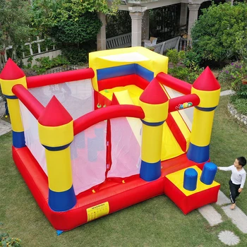 Kieme Pripučiami bouncy pilis 4X3.8X2.5M Vaikams, Batutai Pilis Šokinėja pilies Vaikas Kliūtis Bouncer Juokingas Žaidimas durų iki Durų