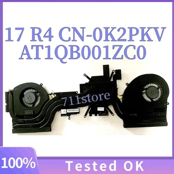 KN-0K2PKV 0K2PKV K2PKV Radiatoriaus Ventiliatorius Dell Alienware 17 R4 Heatsink AT1QB001ZC0 100% veikia Gerai
