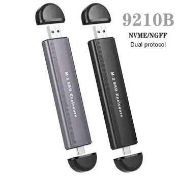 M. 2 NVME SSD Talpyklos Adapteris NGFF SATA Dual Protokolo USB 3.1 Tipas-C NVMe Reader Atveju Išorinio Standžiojo Disko Gaubto 10Gbps