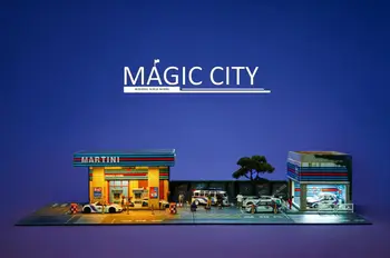 Magic City 1:64 MARTINI Dujų Stotis ir Parodų Salė Diorama