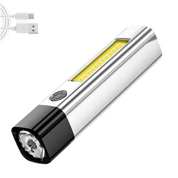 Mini LED Žibintuvėlis USB Įkraunamas Žibintuvėlis atsparus Vandeniui Žibintuvėlis, Avarinis Žibintuvėlis už Kempingas, Žygiai Dviračiais