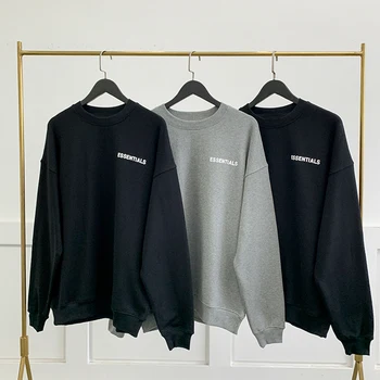 Naujas vyrų hoodie negabaritinių stilingas medvilnės palaidinukė monograma Gatvės hip-hop unisex džemperis