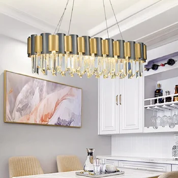 Naujos krištolo sietynas, dekoratyvinės šviesos kūrybos prabangių namų apšvietimo blizgesio kristalų (lcd LED šviestuvo