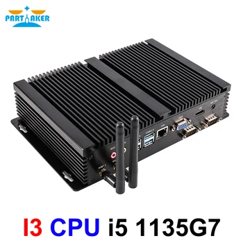 Pramonės Mini PC Kompiuteris Intel Core i5 1135G7 KOMPIUTERIO Laimėti 10 2*DDR4 M. 2 NVMe+Msata+2.5