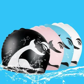 Slidinėti Modelis Plaukimo Kepuraitė Silikoninė Atspari Vandeniui Silikoninė Plaukimo Skrybėlę Ne Klijuoti Plaukų Lengvas Slidinėti Plaukti Bžūp