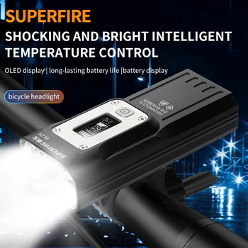 SuperFire BL25 Nuoma, Šviesos, IP65, Rainproof USB Įkraunamas LED Dviračio Žibintas 2000LM Super Ryškus Žibintuvėlis Dviračiu, Priekiniai