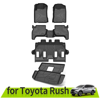 Toyota RUSH 2018-2020 7seat Automobilių Kilimėliai Kamieno Padas neslystantis Priedai 3D TPE Kairiajame Vairuotojo