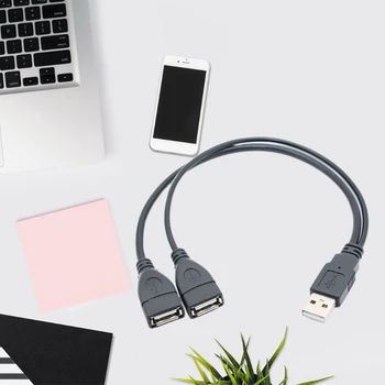 USB Skirstytuvo Y Kabelis dviejų Dvigubas USB Extender Koncentratoriaus Duomenų Sinchronizavimo Adapteris