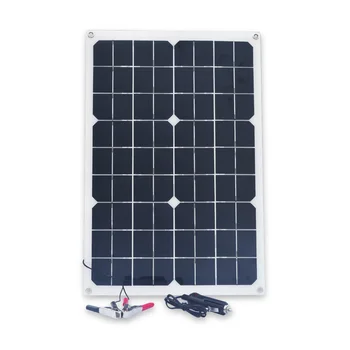 WUZECK saulės sistema saulės skydelis telefono kroviklis 12V fotoelektros nešiojami saulės skydelis rinkinys 20W 18V 5V USB saulės energijos generatoriaus galia